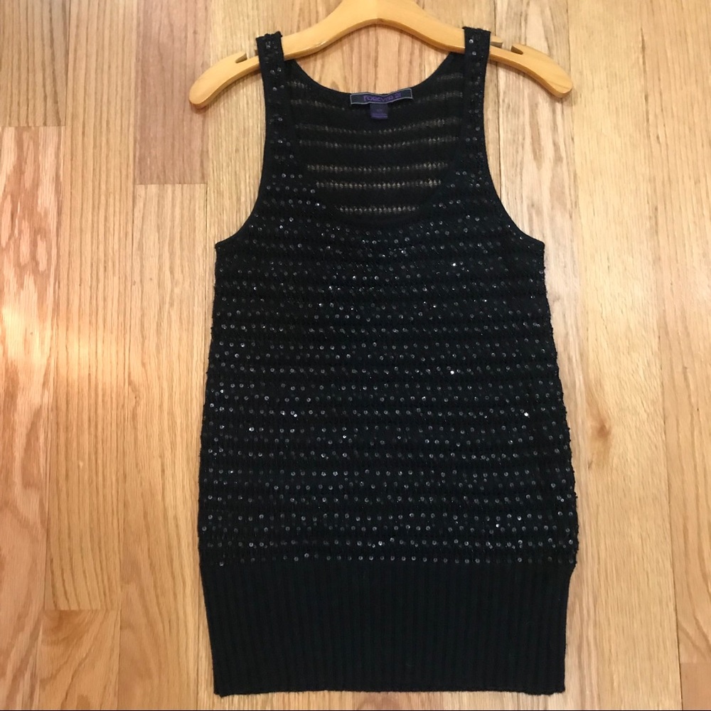 Black Beaded Tank Top
